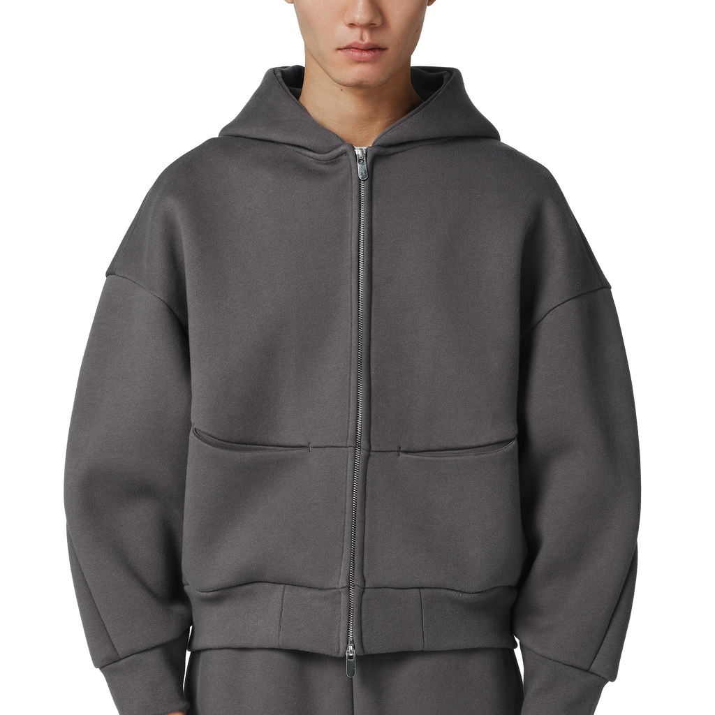 Arc 180 V2 Zip Hoodie in Charcoal – Seventh Arc 180 V2 Zip Hoodie in Charcoal – Seventh