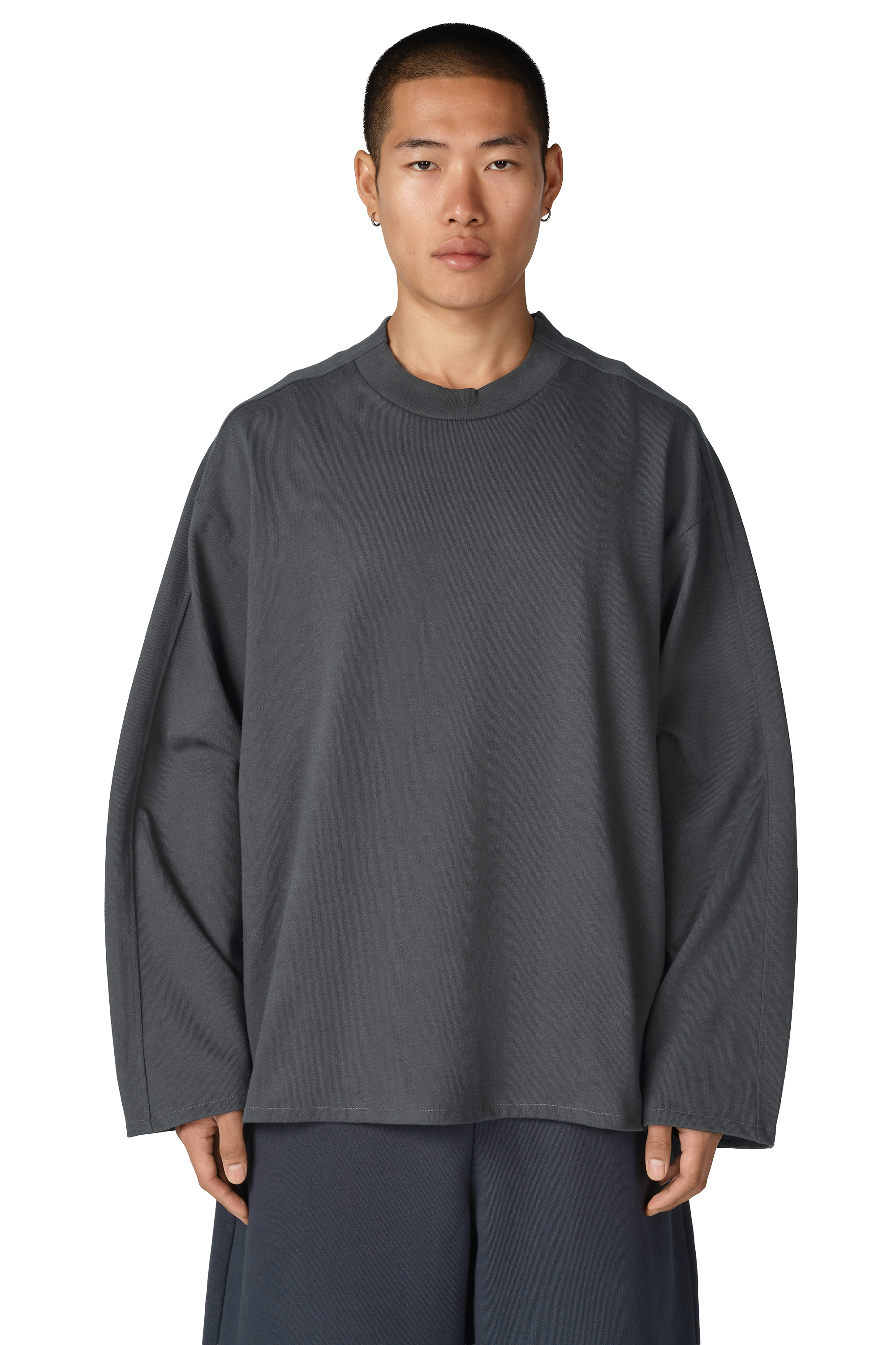 D7 Studio Long Sleeve Tee in Steel