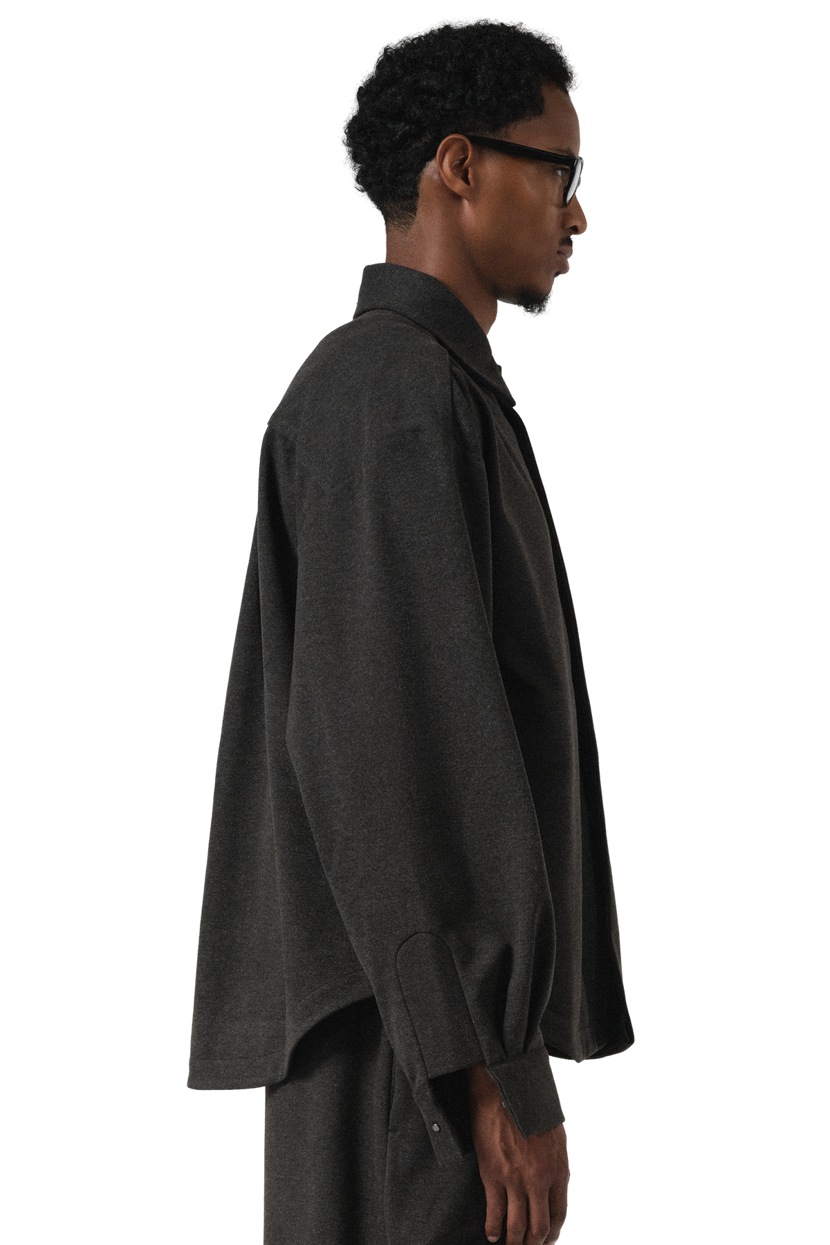 M5 Oxford Shirt in Charcoal Tweed
