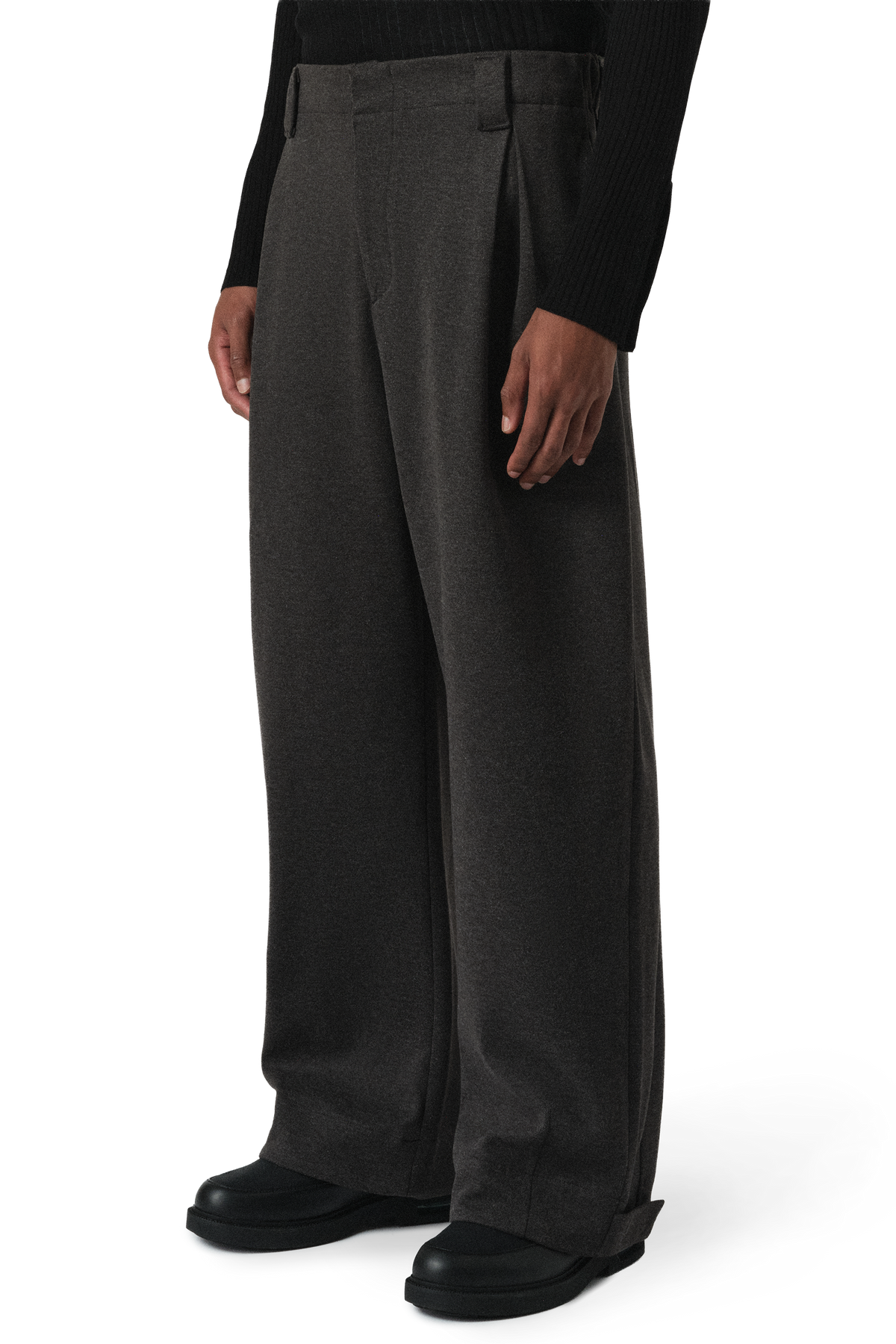 Pull On Pant in Charcoal Tweed