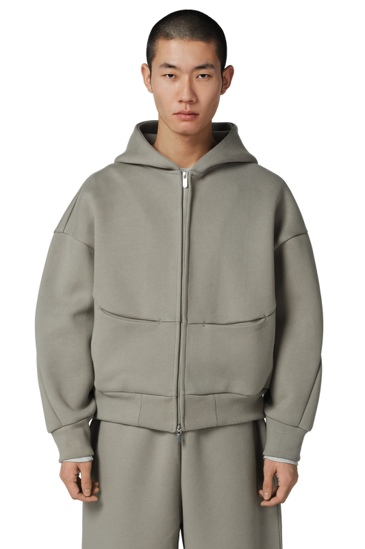 Arc 180 V2 Zip Hoodie in Ash Sage