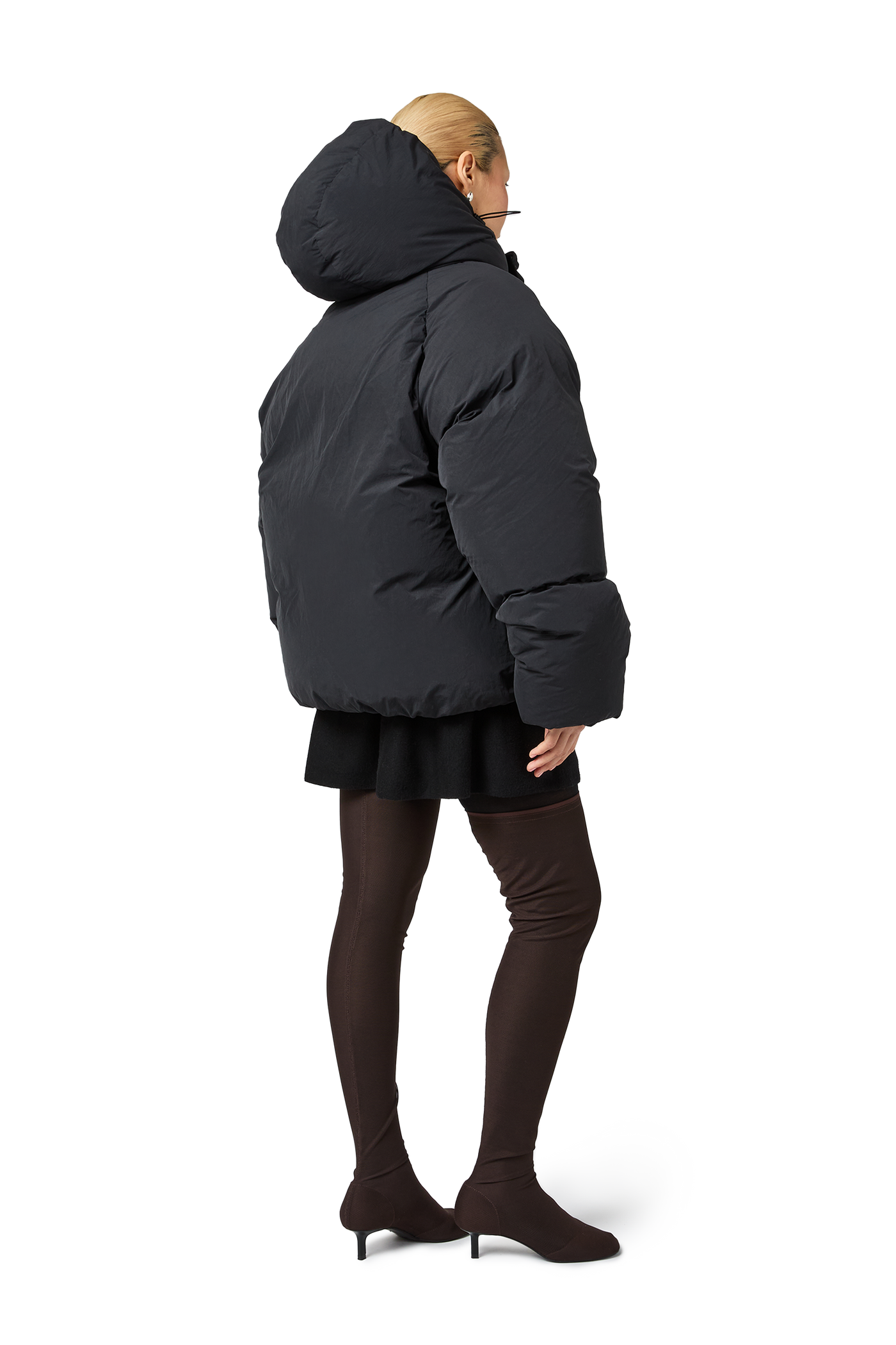 Womens Black Duck Down Insulated Coat