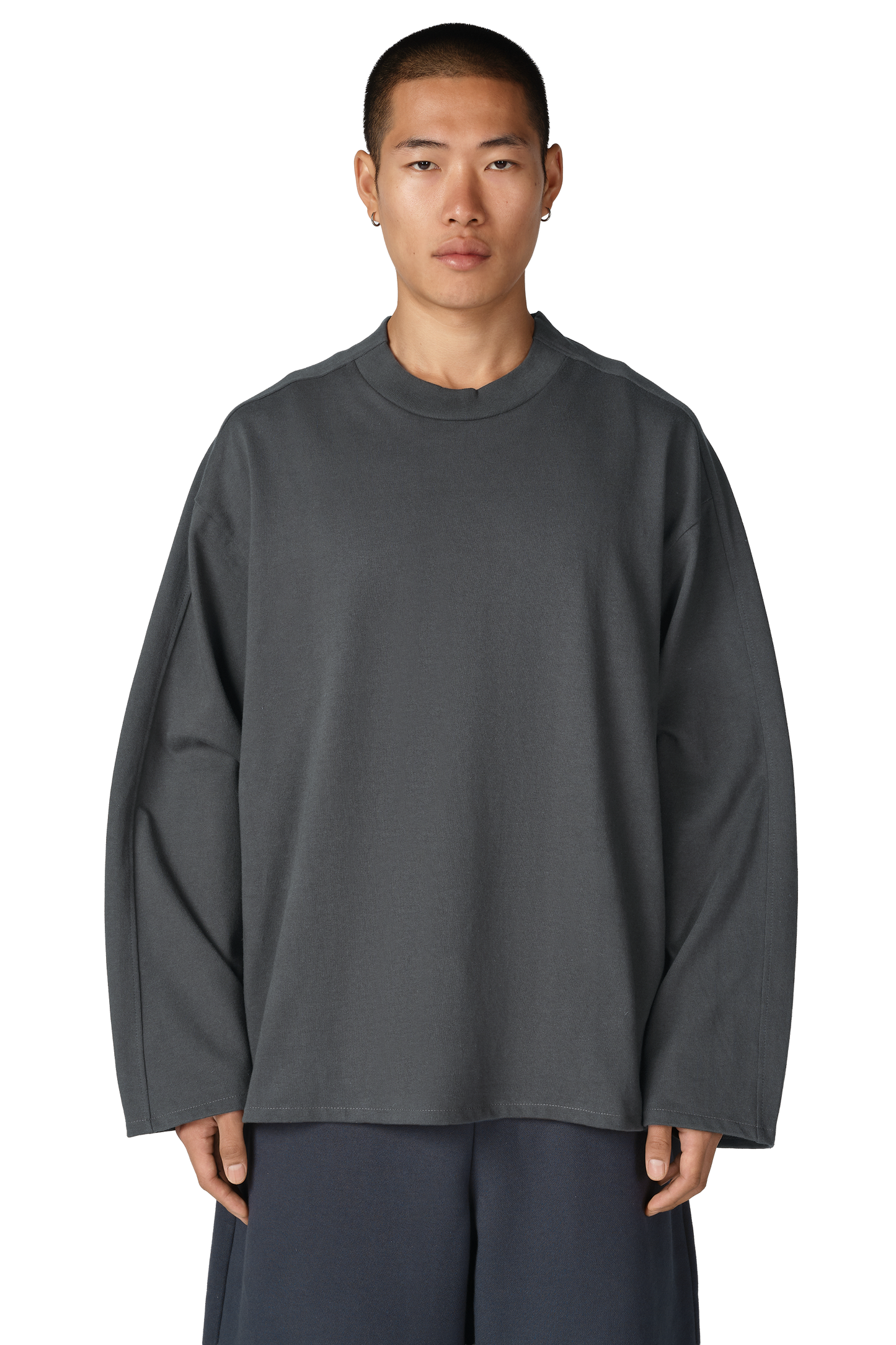 D7 Studio Long Sleeve Tee in Steel
