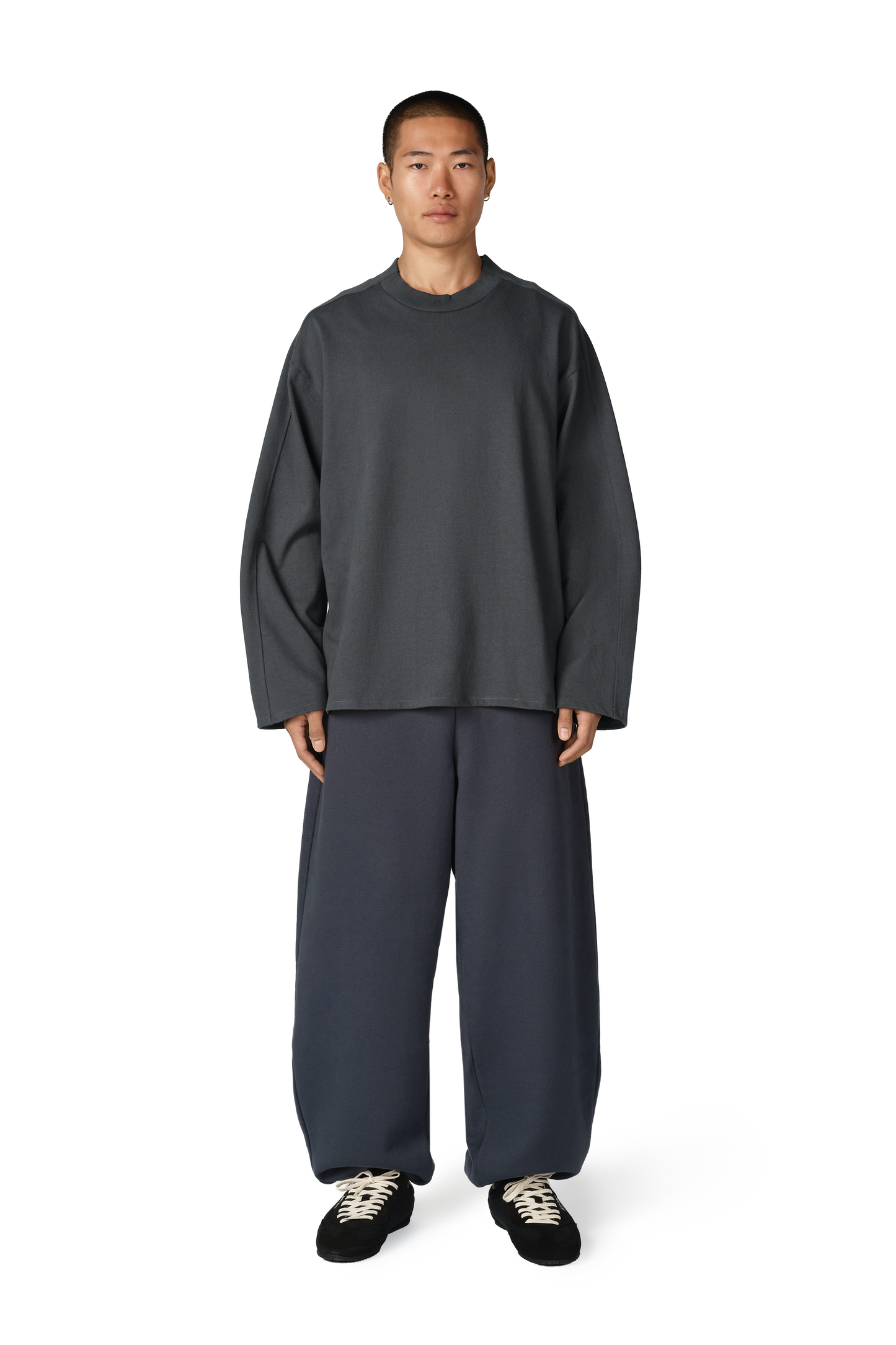 D7 Studio Long Sleeve Tee in Steel