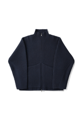 Globe Rib Knit Cardigan in Marine