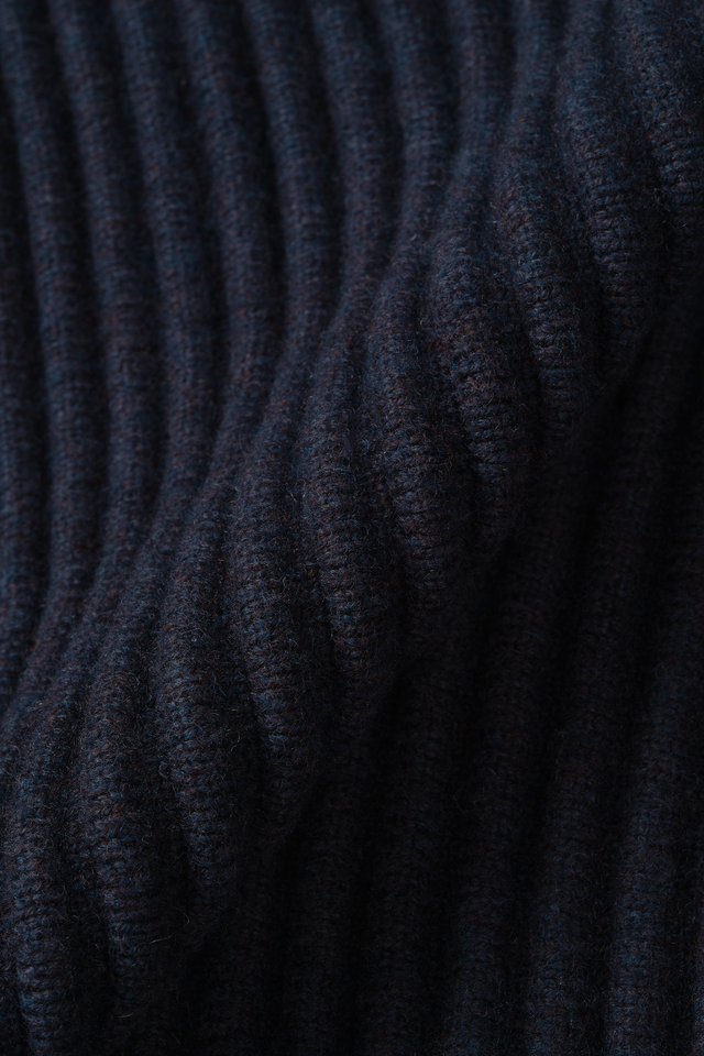 Globe Rib Knit Cardigan in Marine