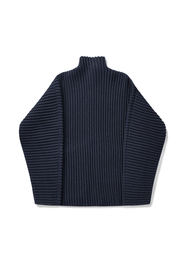 Globe Rib Knit Cardigan in Marine