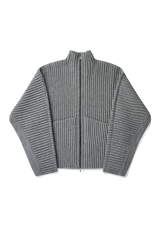 Globe Rib Knit Cardigan in Rhino