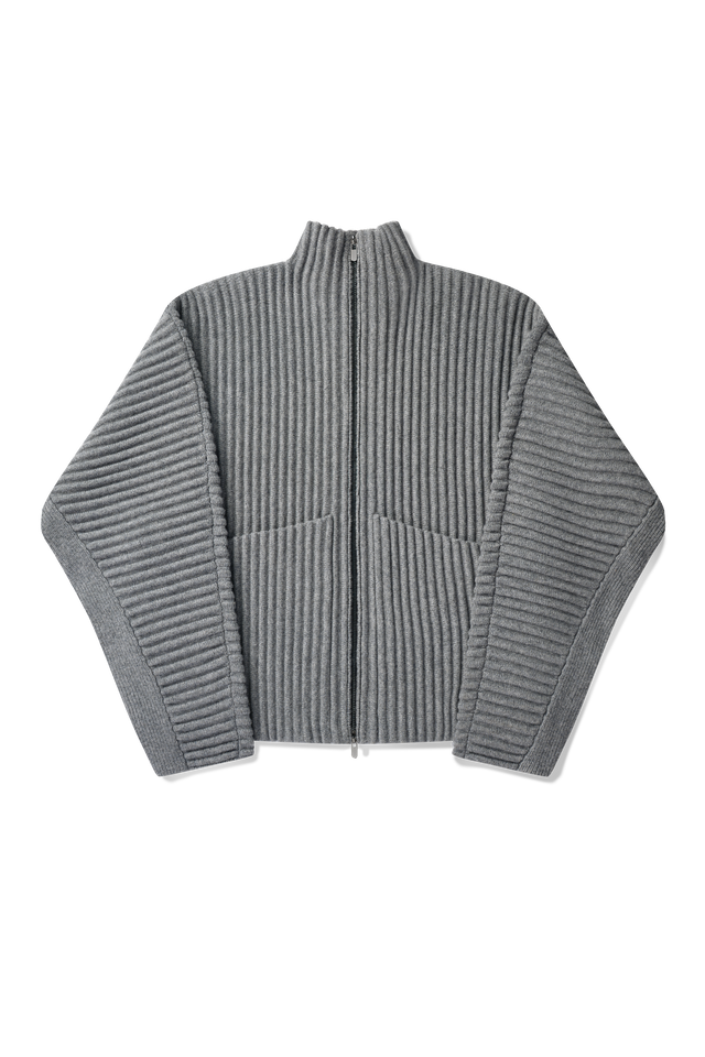 Globe Rib Knit Cardigan in Rhino