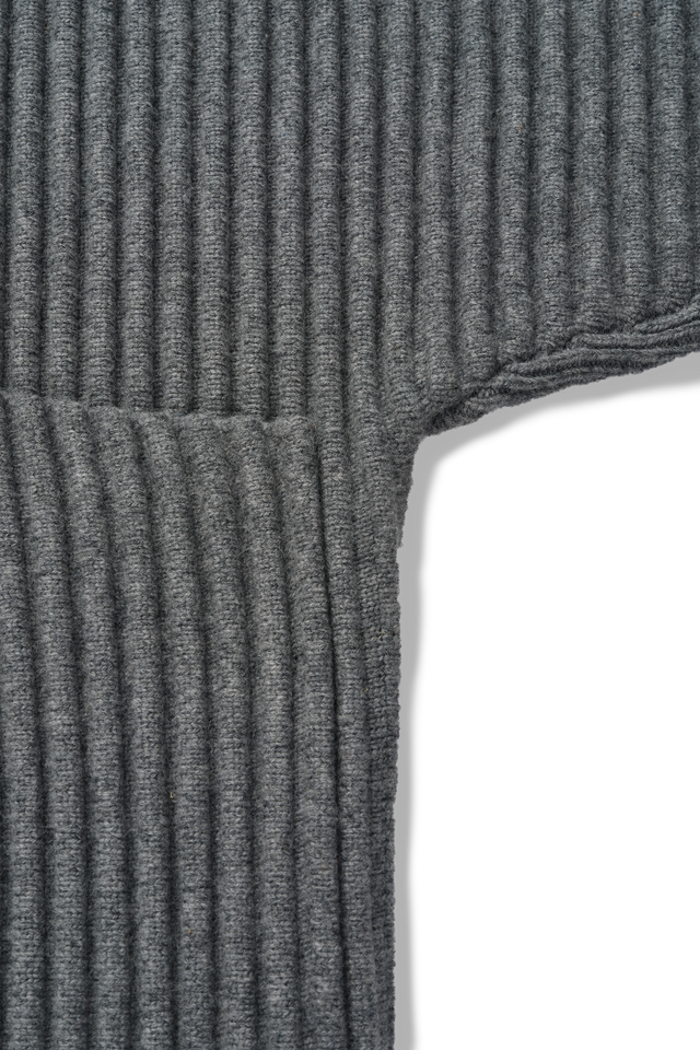 Globe Rib Knit Cardigan in Rhino