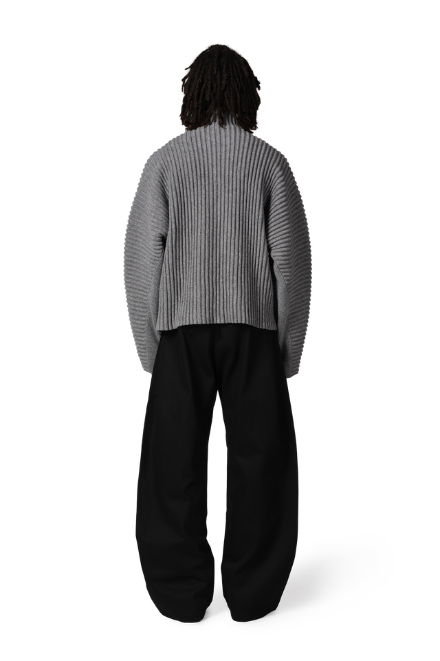 Globe Rib Knit Cardigan in Rhino