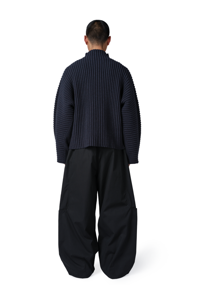 Globe Rib Knit Cardigan in Marine