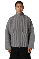 Globe Rib Knit Cardigan in Rhino