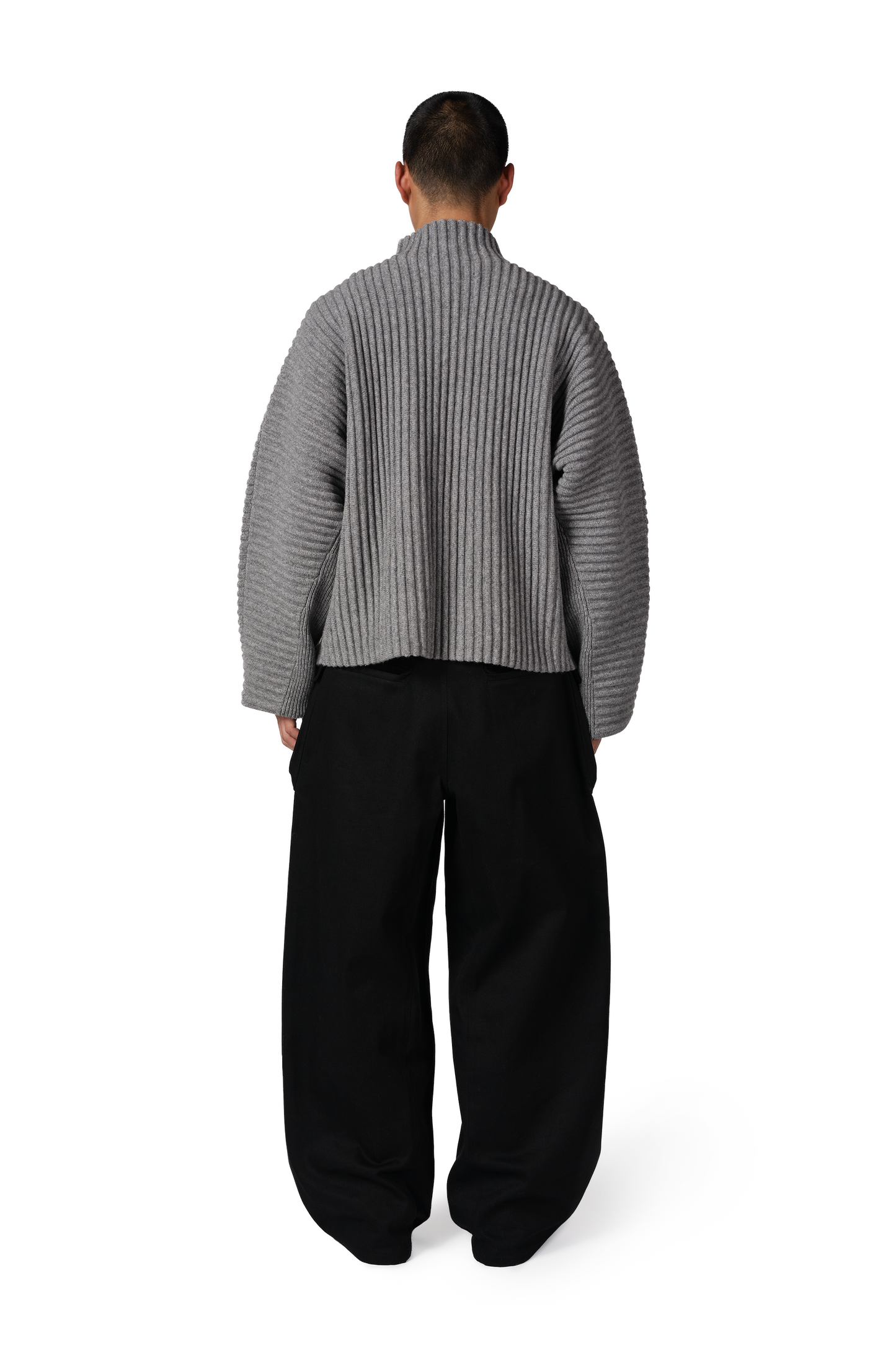 Globe Rib Knit Cardigan in Rhino