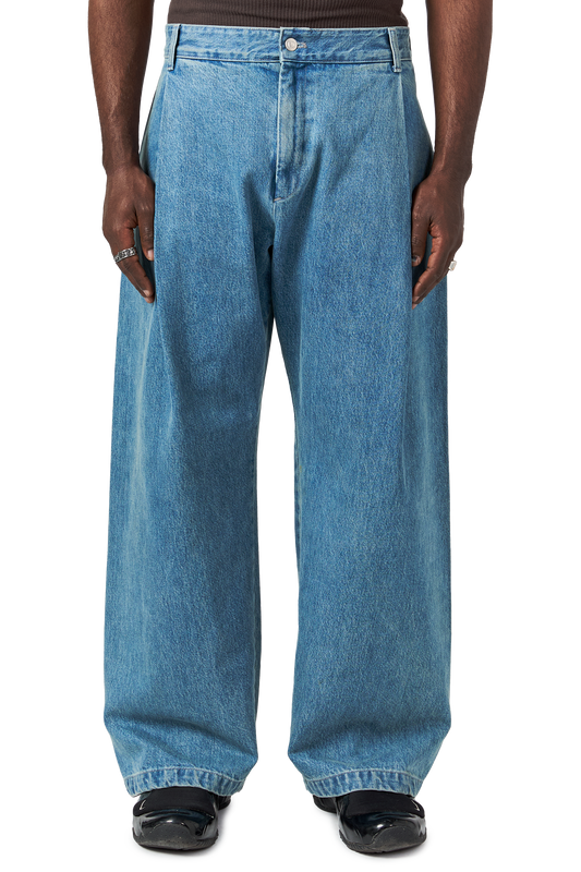 Denim 410 Bermuda Jeans in Vintage Tide Blue Wash