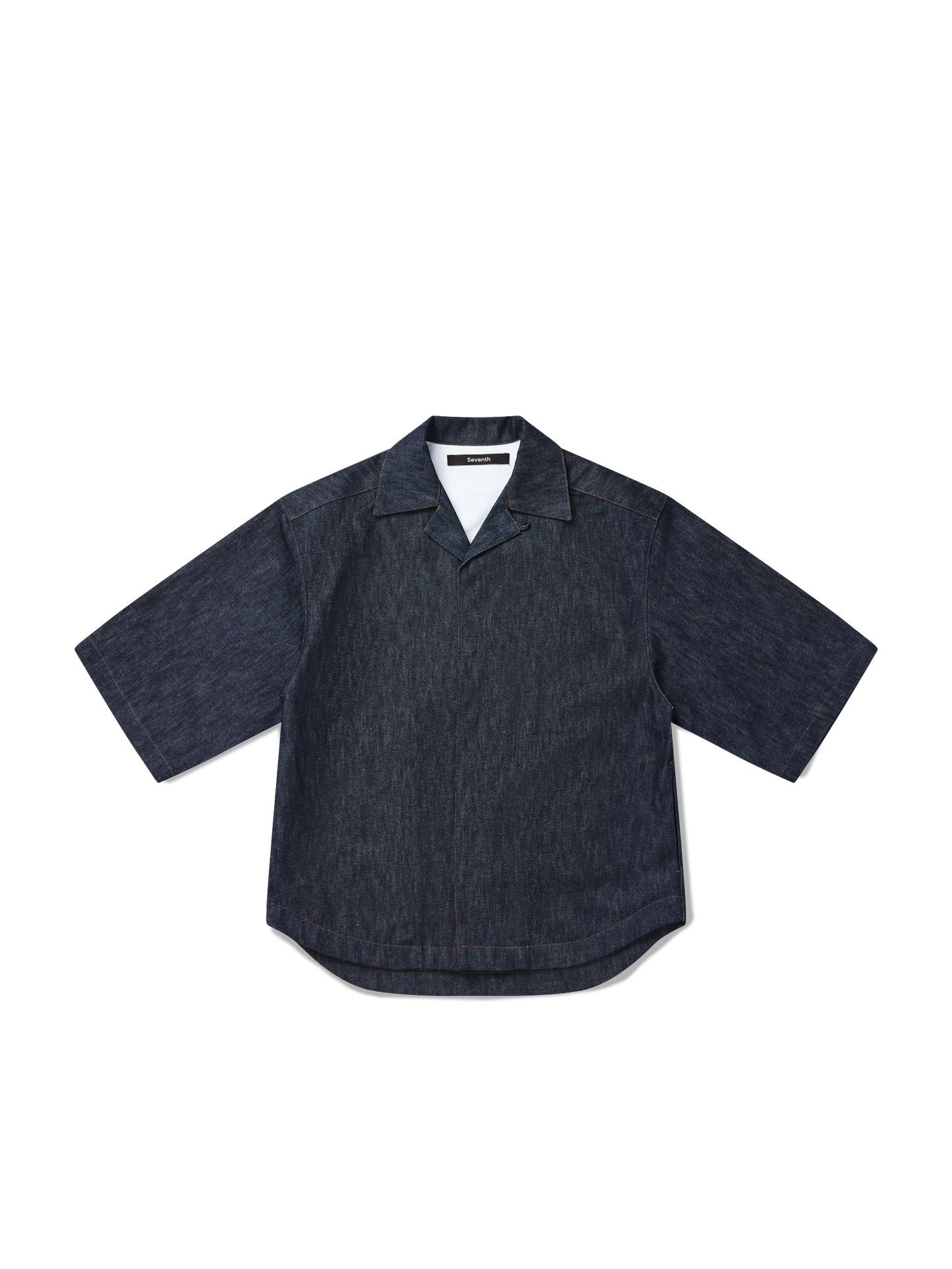 M5 Cuban Collar Shirt in Raw Indigo