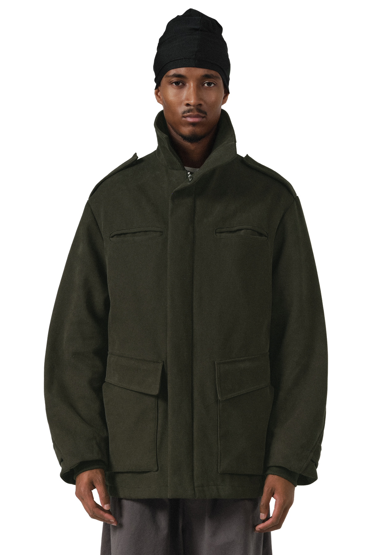 Pilot Parka Coat in Thyme