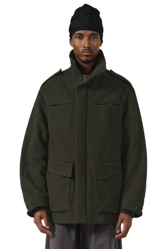 Pilot Parka Coat in Thyme