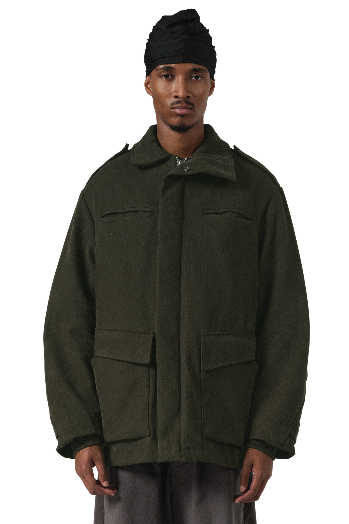 Pilot Parka Coat in Thyme