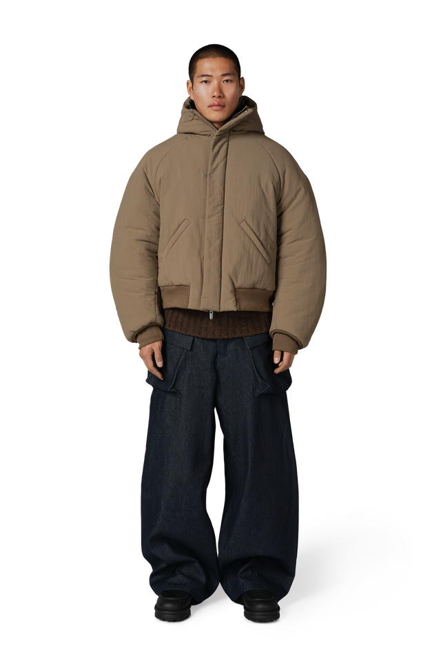 Orb Puffer Coat in Dune