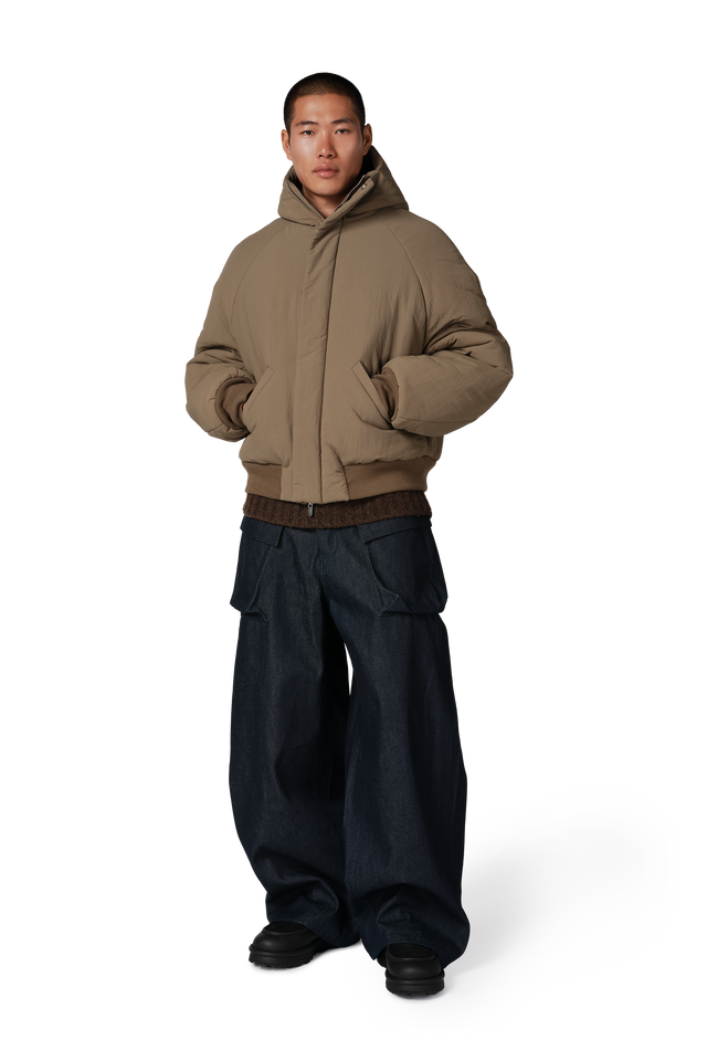 Orb Puffer Coat in Dune