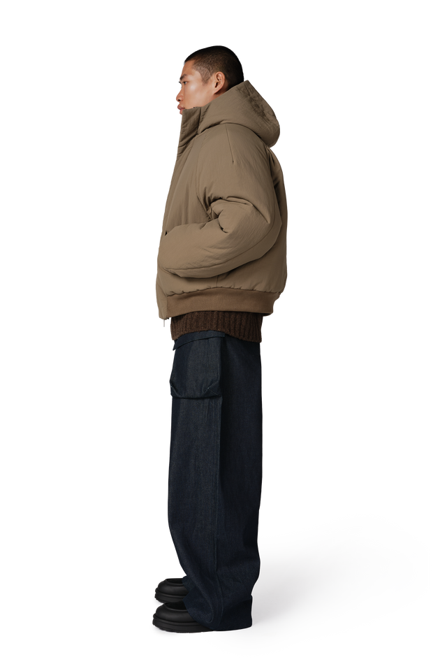 Orb Puffer Coat in Dune