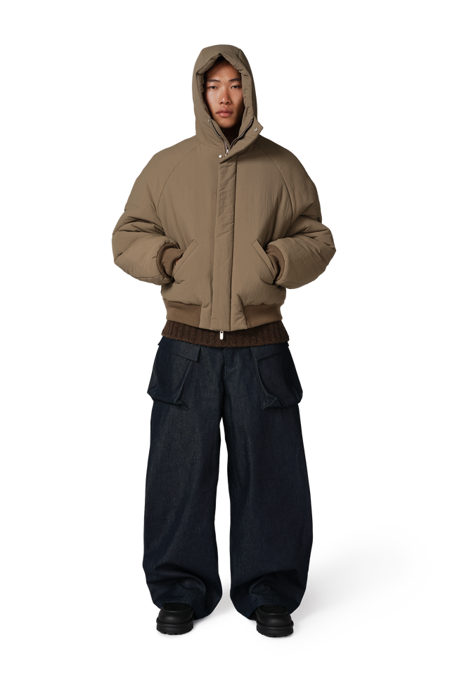 Orb Puffer Coat in Dune