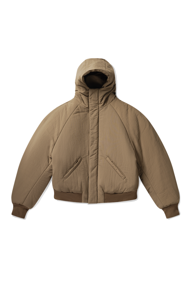 Orb Puffer Coat in Dune