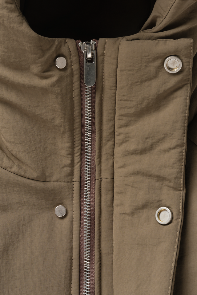 Orb Puffer Coat in Dune