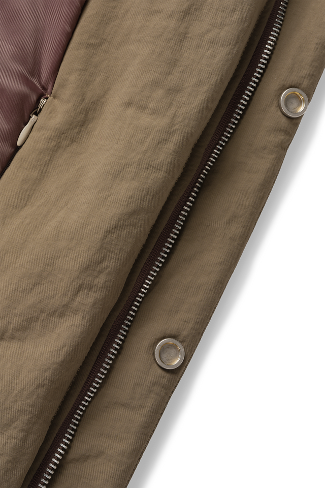 Orb Puffer Coat in Dune