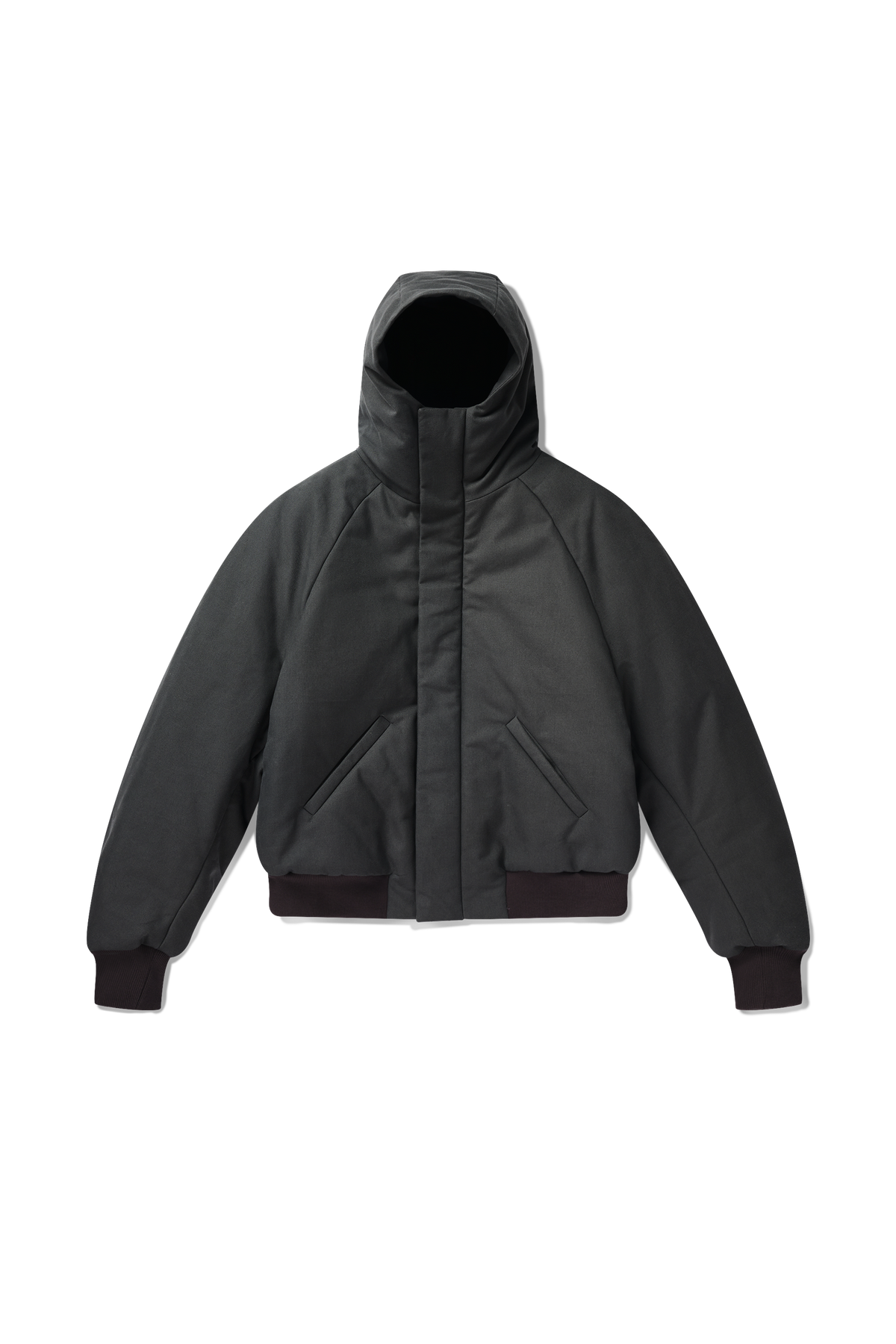 Orb Puffer Coat in Stone Pine