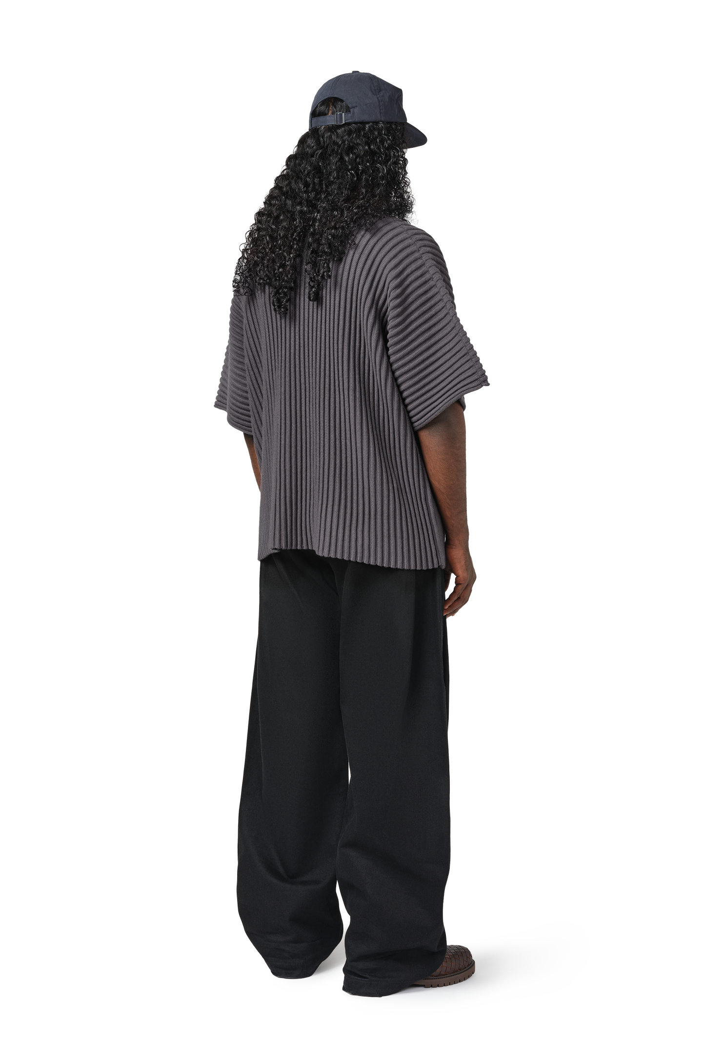 Ribbed Kimono Top in Cave