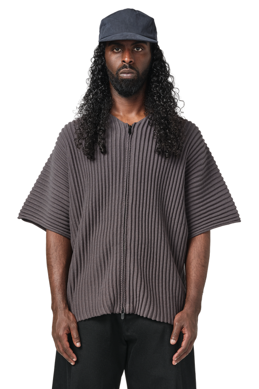 Ribbed Kimono Top in Cave