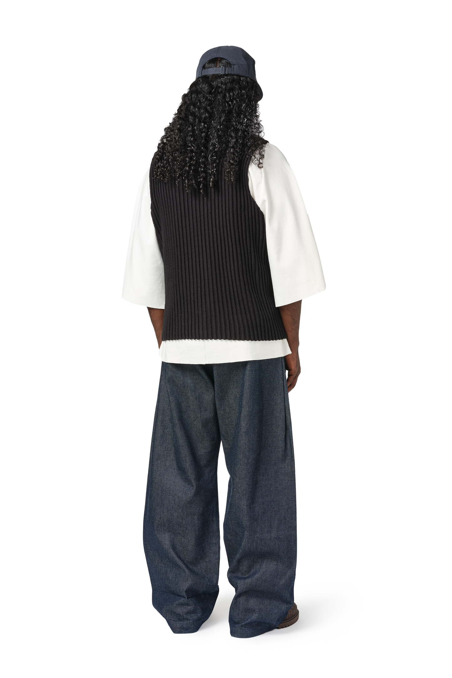 Ribbed Utility Vest in Night