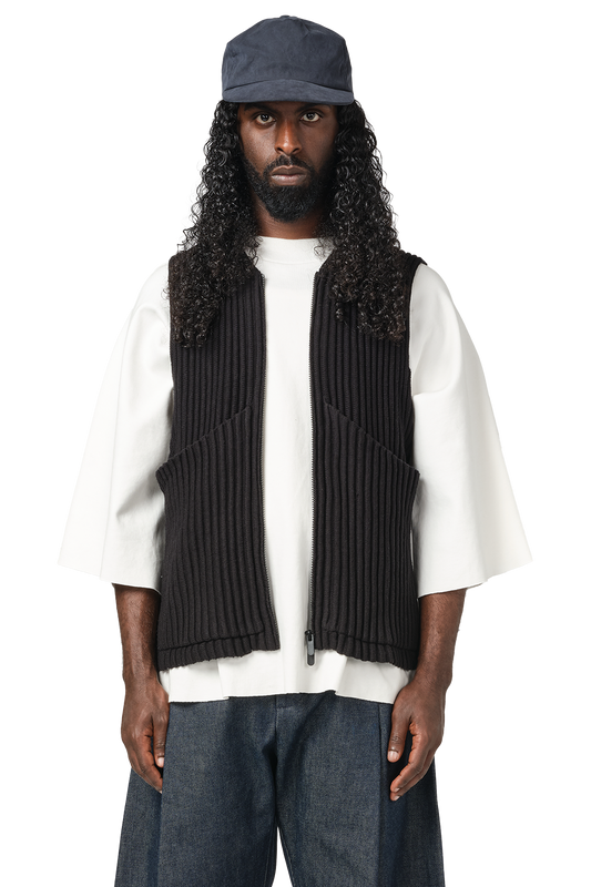 Ribbed Utility Vest in Night