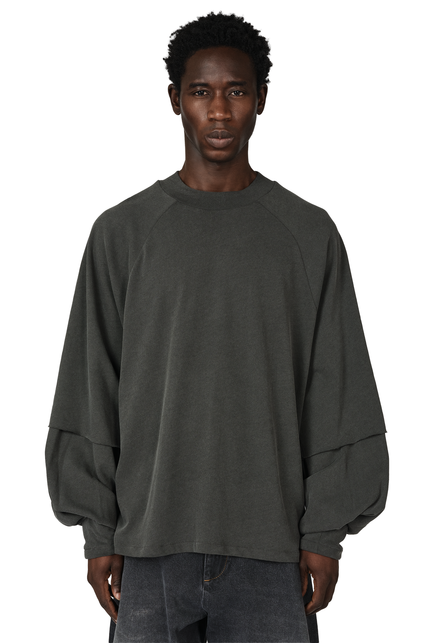 Raglan Layered Top in Cave