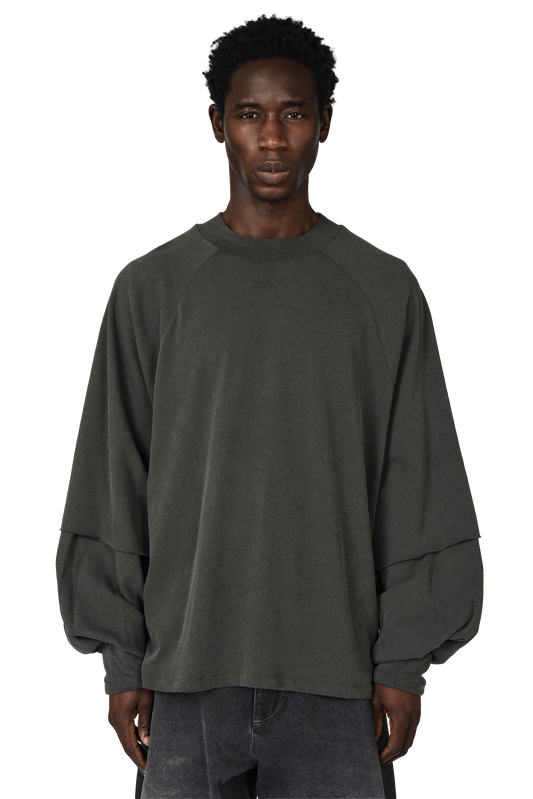 Raglan Layered Top in Cave
