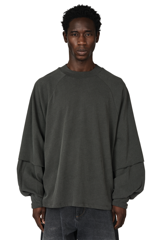 Raglan Layered Top in Cave