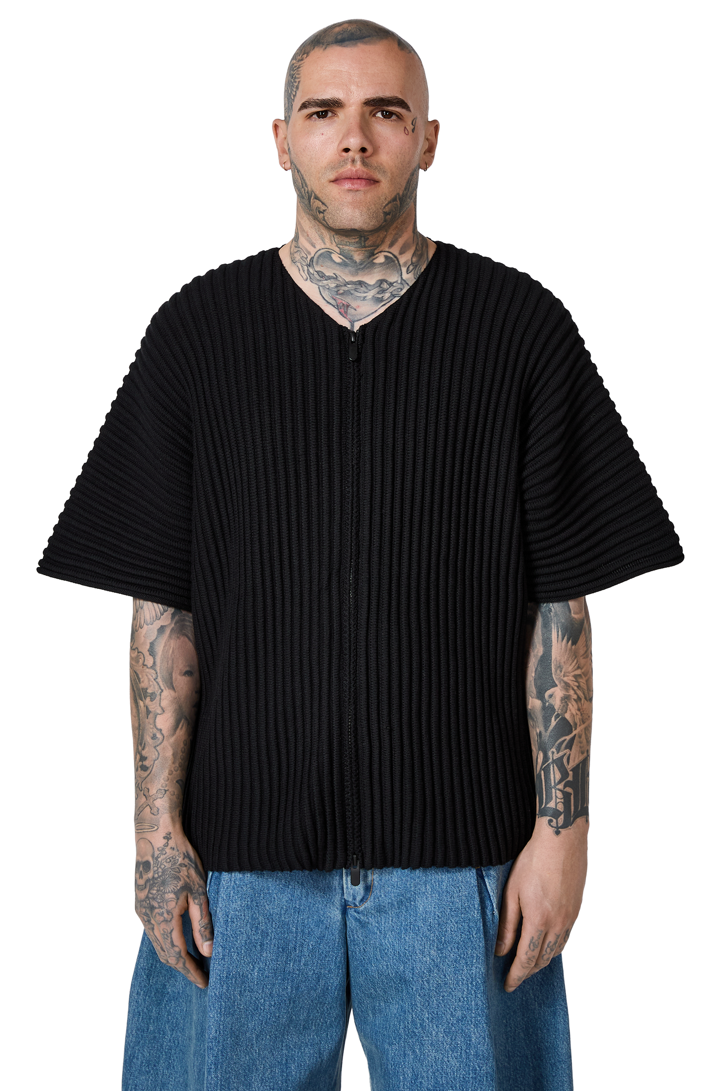 Ribbed Kimono Top in Night