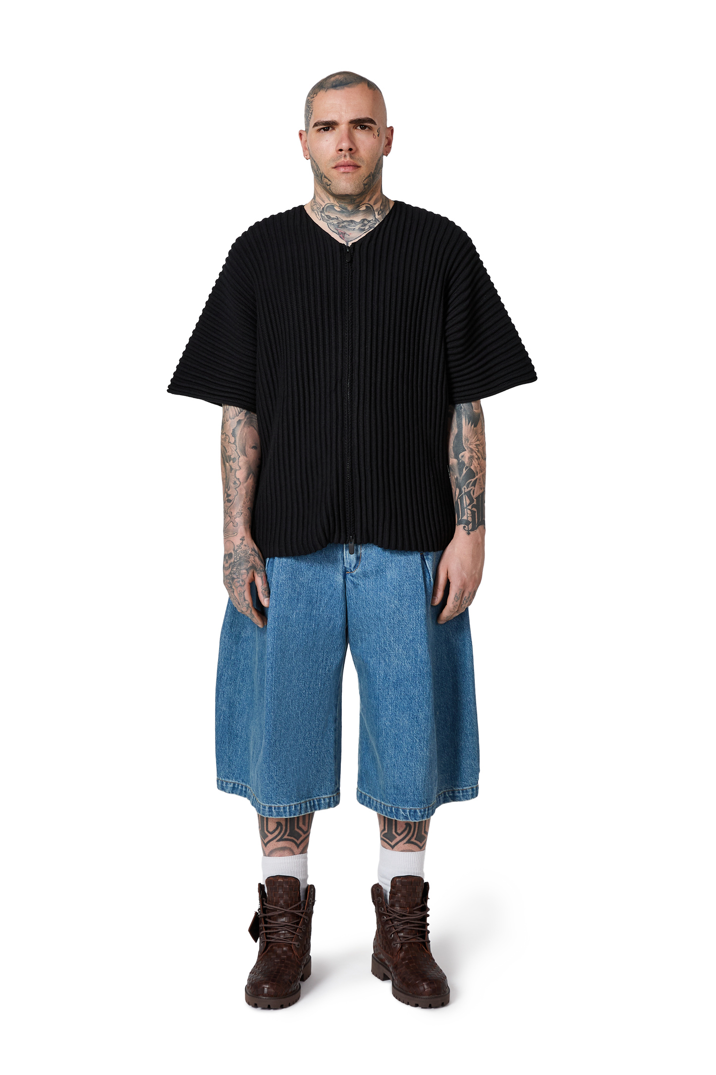 Denim 410 Bermuda Jorts in Vintage Tide Blue Wash