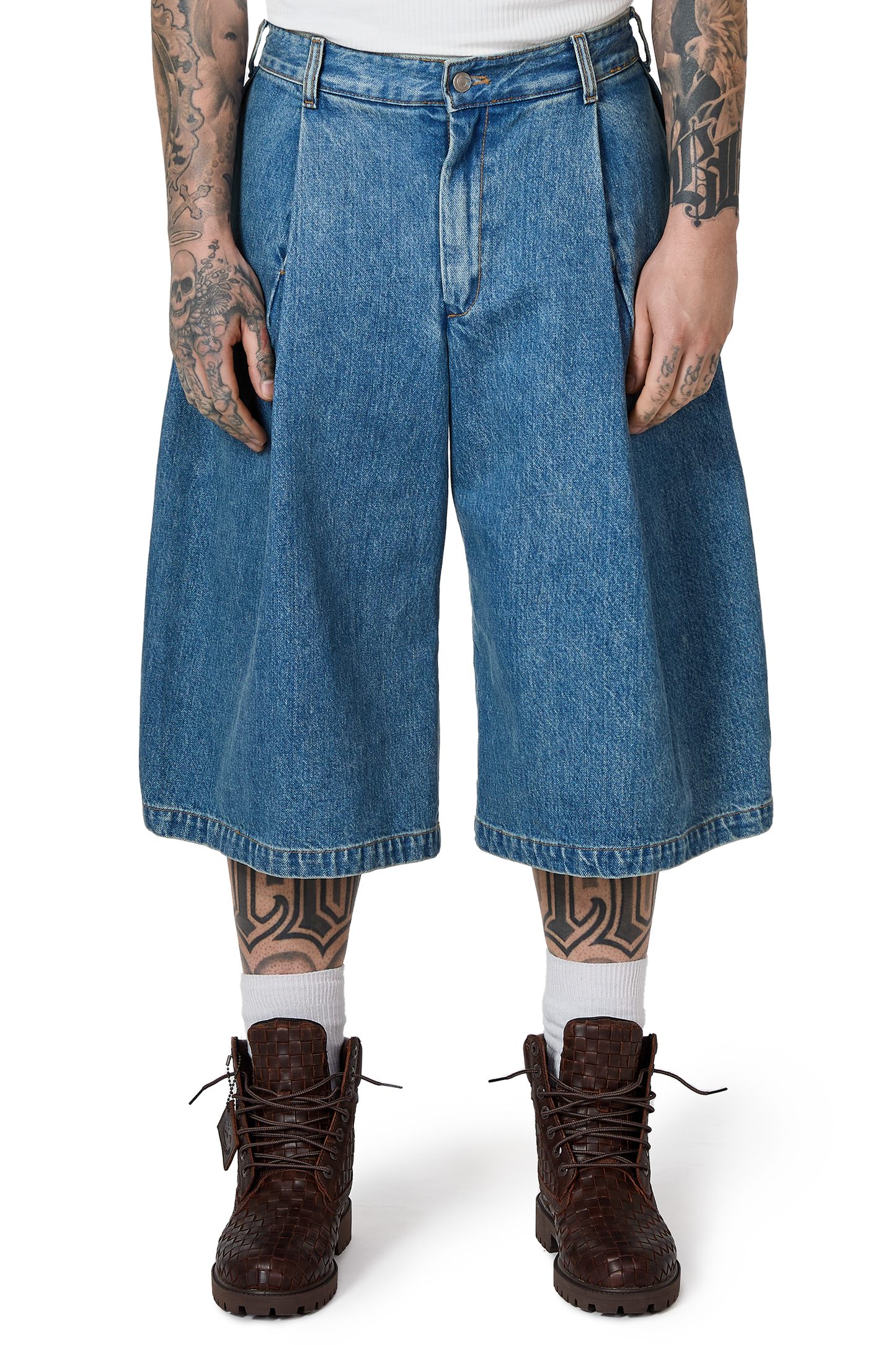 Denim 410 Bermuda Jorts in Vintage Tide Blue Wash