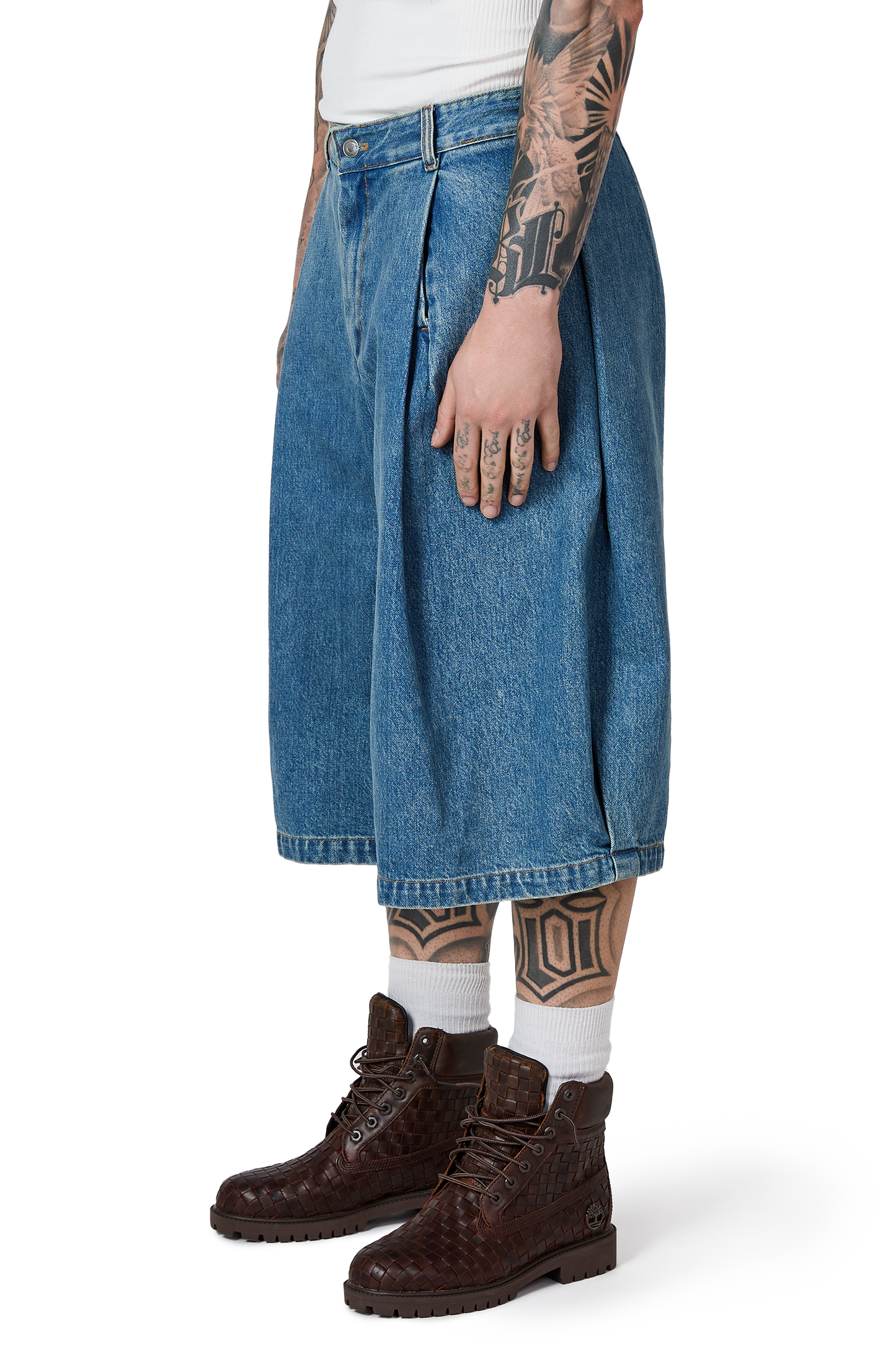 Denim 410 Bermuda Jorts in Vintage Tide Blue Wash