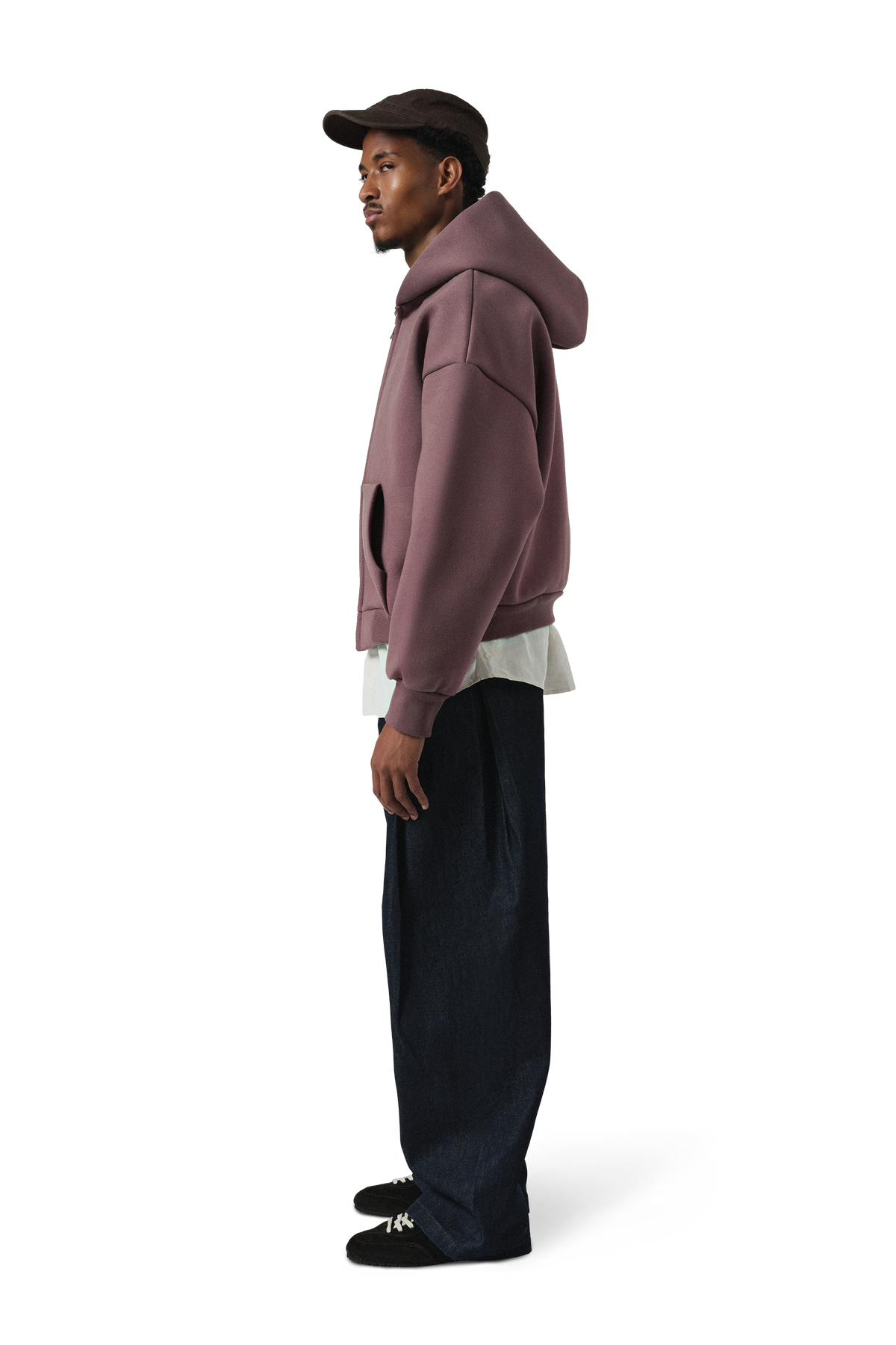V2 Zip Hoodie in Cranberry