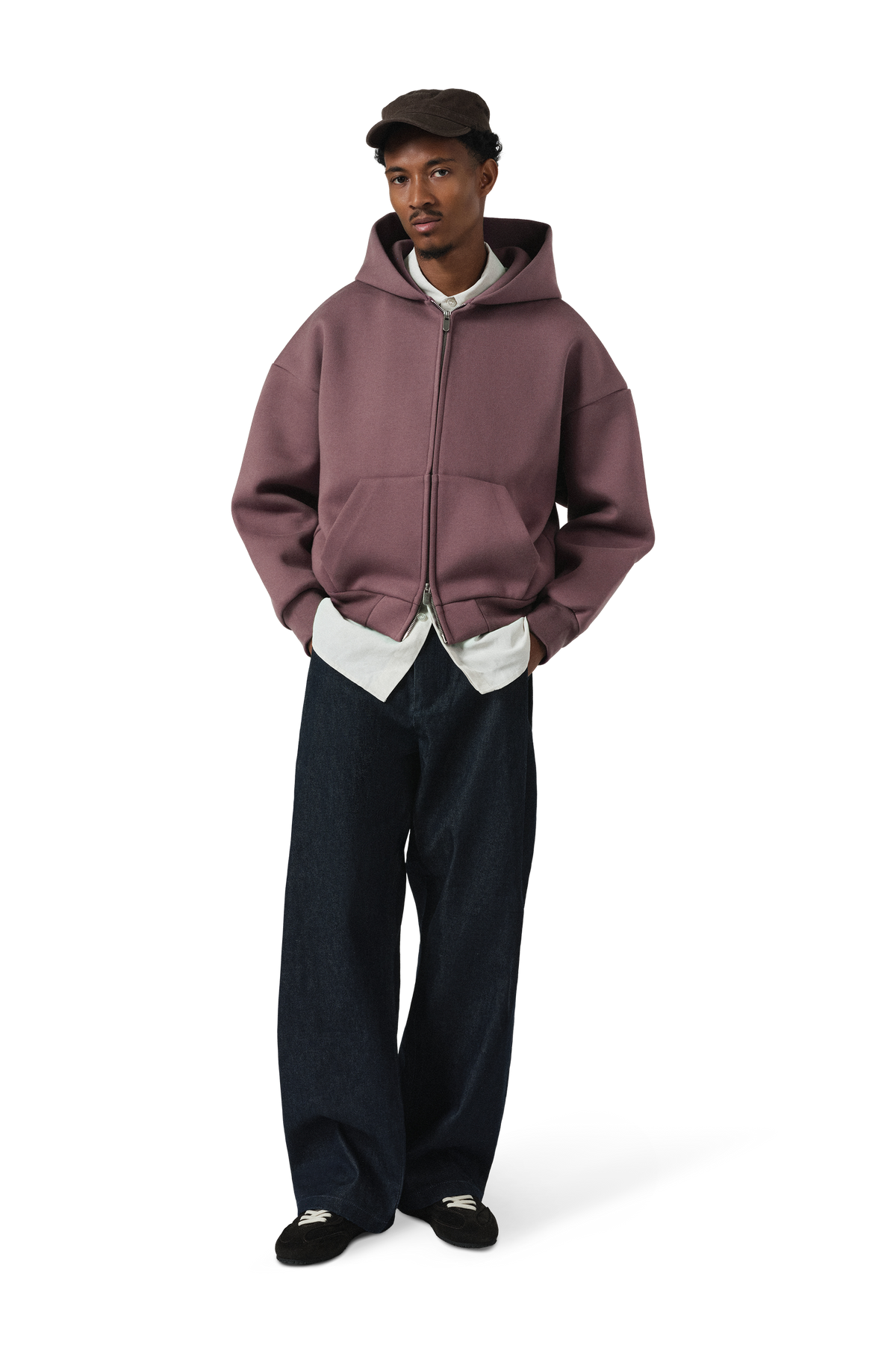 V2 Zip Hoodie in Cranberry