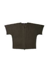 Ribbed Knit Kimono Top in Thyme