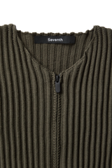 Ribbed Knit Kimono Top in Thyme