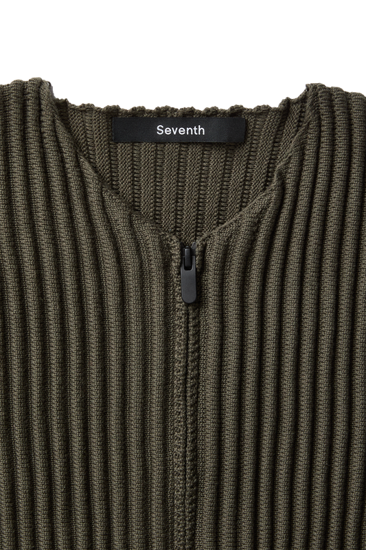 Ribbed Knit Kimono Top in Thyme