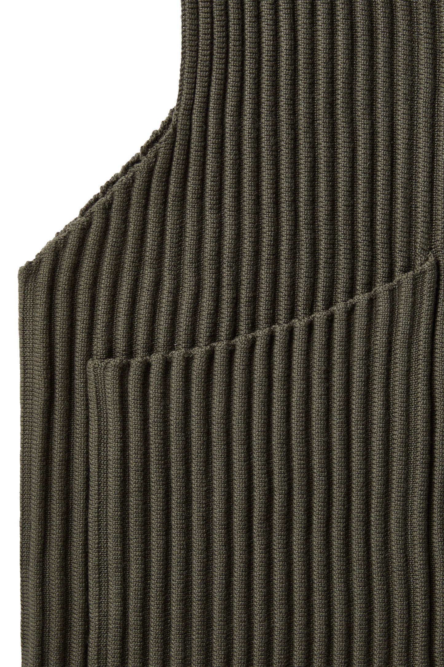 Ribbed Knit Utility Vest in Thyme