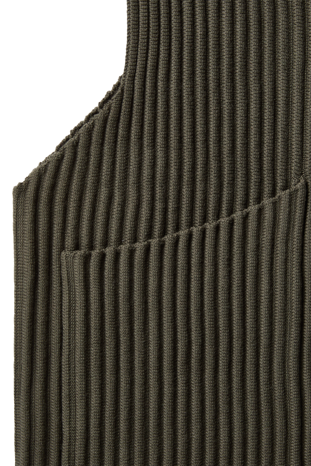 Ribbed Knit Utility Vest in Thyme