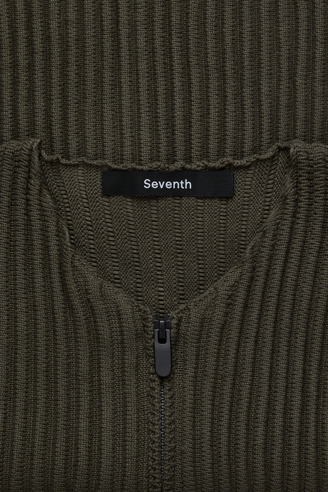 Ribbed Knit Kimono Top in Thyme